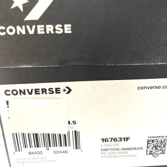 🌸Sale🌸 Converse Chuck Taylor All Star Low Canvas Egret Womens Ssze 9.5 167631C - Picture 10 of 10